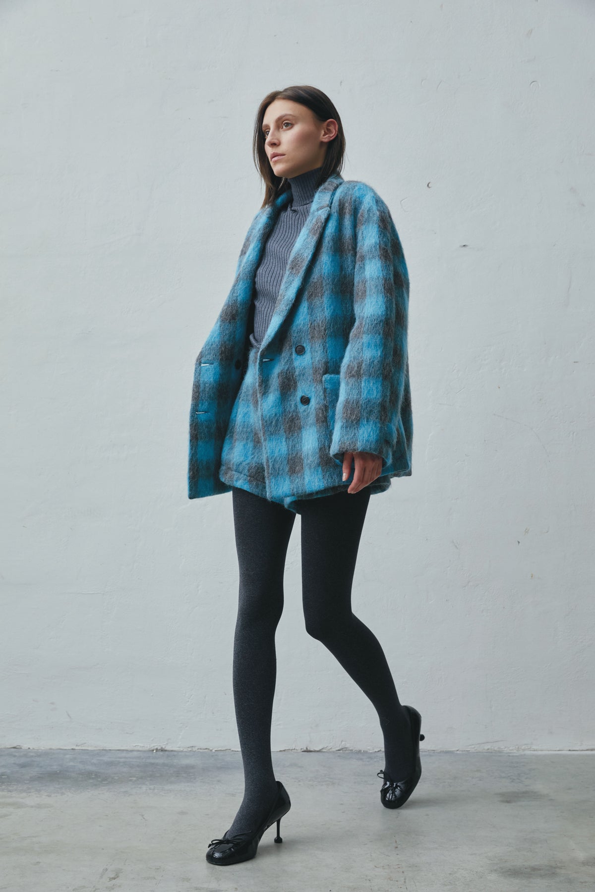 OLIVE91 CHECK shorts