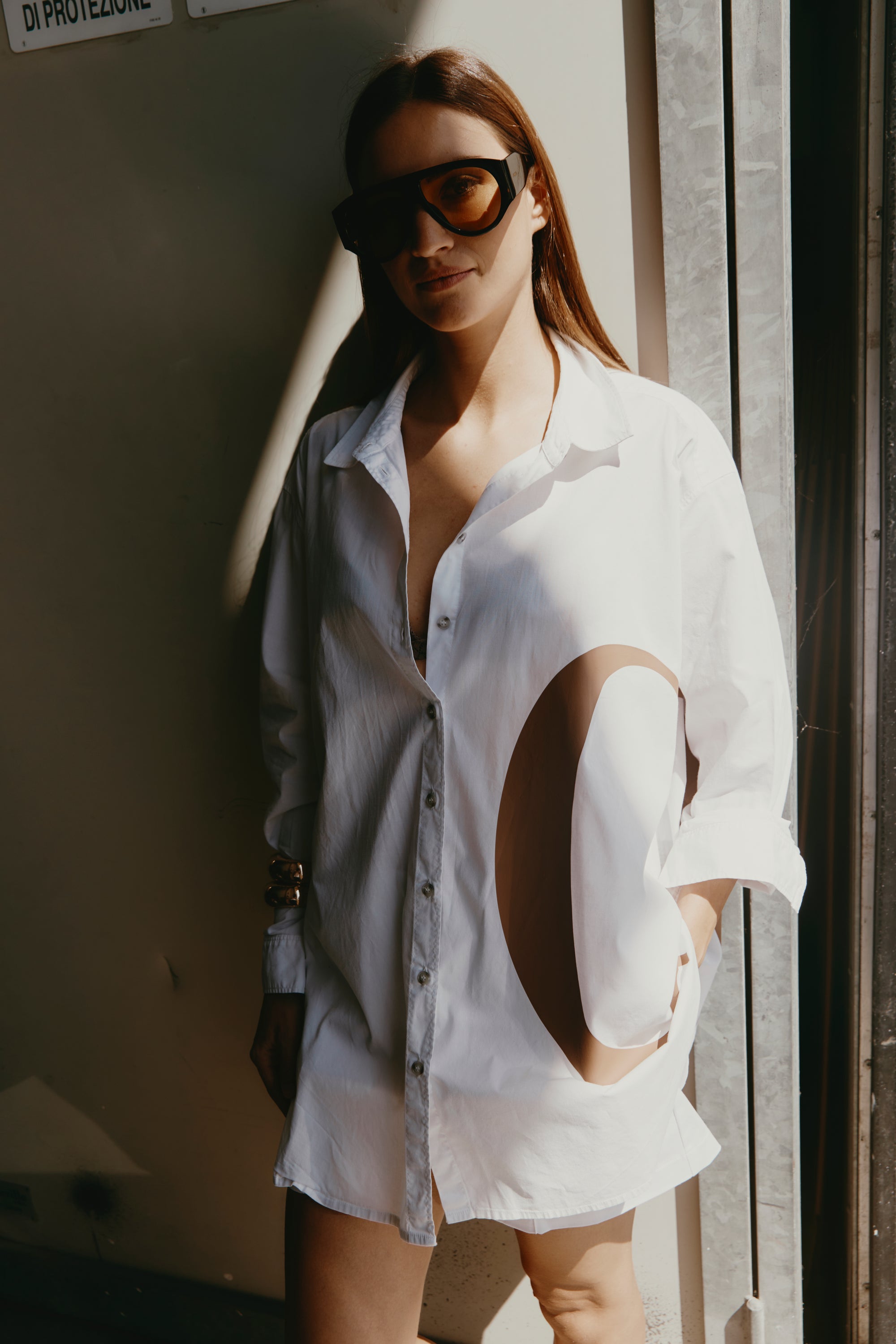 CAMICIA PERSONALIZZATA bianca lettere cioccolato